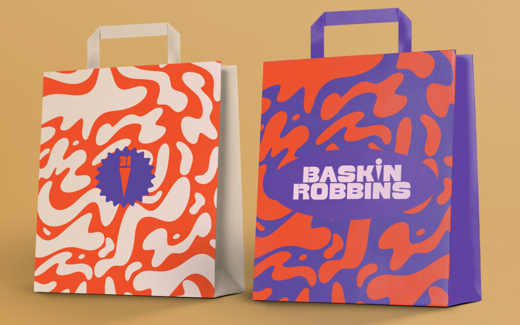 Baskin Robbins rebranded tote bags